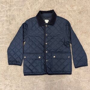 Jcrew Crewcuts Dark Blue Quilted Kids Jacket Size 4-5